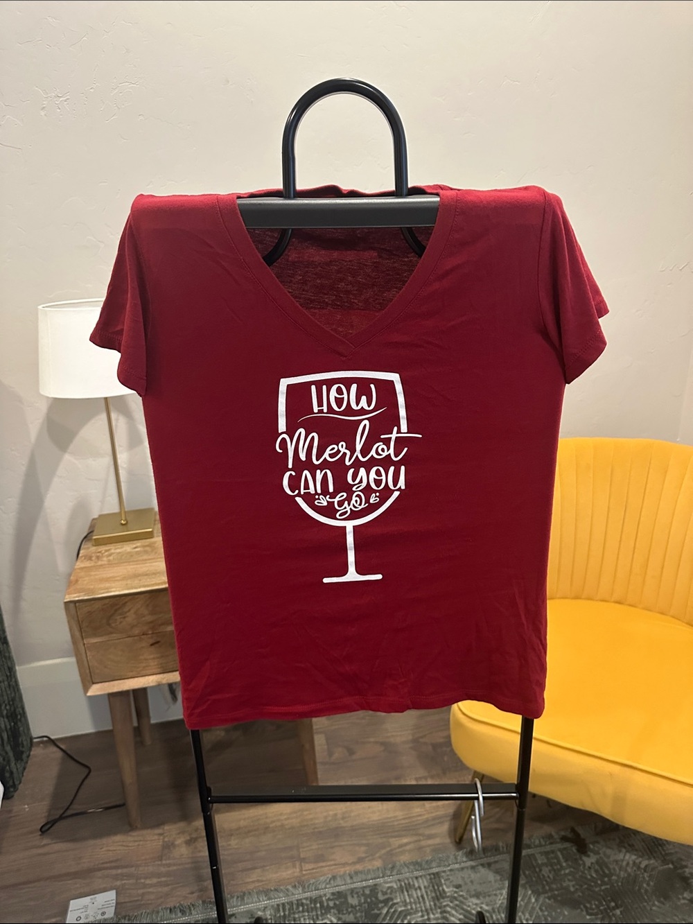 How Merlot Can You Go V-Neck Tee - Red